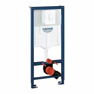 Set rezervor incastrat Grohe Rapid SL pentru vas wc cu clapeta alba Skate Air - Img 1