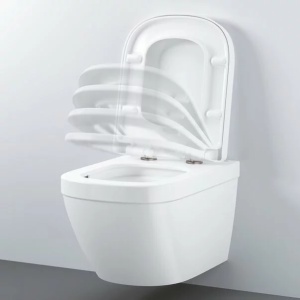 Set vas wc suspendat Grohe Euro Ceramic Rimless Triple Vortex si capac softclose - Img 4