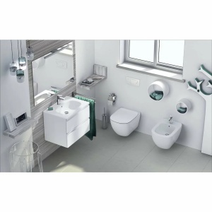 Set vas Wc suspendat PRO IDEAL STANDARD TESI ,cu capac soft-close ,si bideu suspendat - Img 7