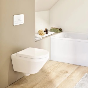 Set vas WC suspendat Villeroy & Boch Architectura TwistFlush alb cu capac soft close
