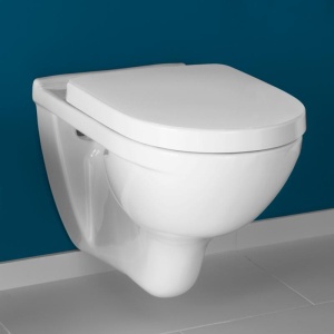 Set vas WC suspendat Villeroy & Boch, O.Novo , cu capac soft close si quick release, alb - Img 6