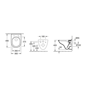 Set vas WC suspendat Villeroy & Boch O.Novo TwistFlush rimless alb cu capac softclose 52 x 36 cm - Img 2