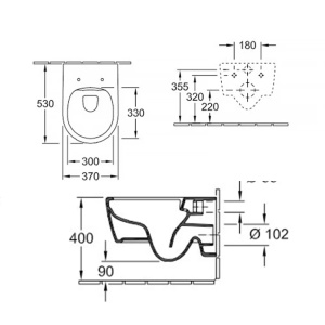 Set vas wc suspendat Villeroy&Boch Soul cu capac, rezervor cu cadru incastrat si clapeta Geberit Duofix Delta - Img 5