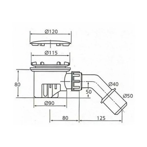 Sifon cadita Ideal Standard Tempoplex crom - Img 2
