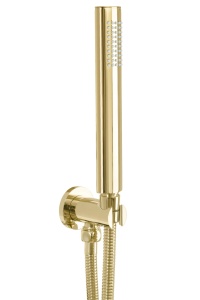 Sistem Complet De Dus REA OVAL BOX GOLD, Montaj In Perete, Para Dreptunghiulara Tip Ploaie 20x30 Cm, 2 Functii De Curgere A Apei, Auriu - Img 8