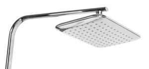 Sistem Complet De Dus REA TOM Montaj Pe Perete, Para Dreptunghiulara Tip Ploaie 25 x 17 Cm, 2 Functii De Curgere A Apei, Inaltime 120 cm, Crom - Img 4