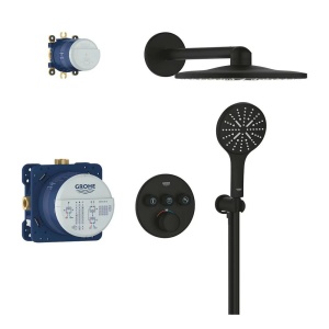 Sistem de dus negru mat Grohe SmartControl SmartActive 310 Round