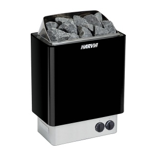 Soba neagra din otel pentru sauna finlandeza Harvia KIP60 6kW