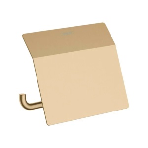 Suport hartie igienica cu protectie bronz periat Hansgrohe AddStoris