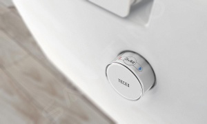 Tece TECEone - Toaletă suspendată cu duș de bideu, Rimless, alb 9700200 - Img 7