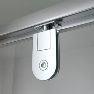 Usa de dus batanta din sticla securizata 6 mm cu rame cromate ZES-KZ18B-80, 80 x 195 cm - Img 5