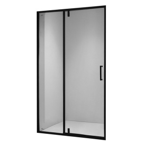 Usa de dus batanta pentru nisa SH08C negru mat 100 x 200 cm sticla 6 mm