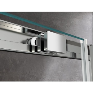 Usa de dus culisanta pentru nisa ZES-KZ09B-110 cu rame cromate, 105 - 110 cm - Img 8