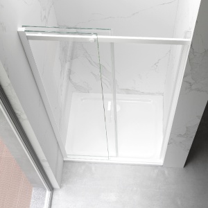 Usa de dus glisanta KZ09E, Dimensiune 135-140cm, Culoare Alb - Img 4