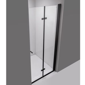 Usa de dus pliabila SH01A negru mat 80 x 195 cm sticla 6 mm - Img 7