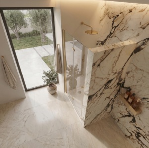 Usa de dus pliabila Veldman Como auriu periat 80.5 - 81.5 x 195 cm sticla 6 mm - Img 9