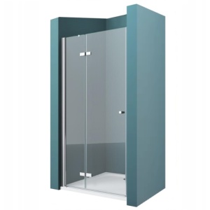 Usa de dus pliabila Veldman Karlo crom 93 - 96 cm sticla 6 mm