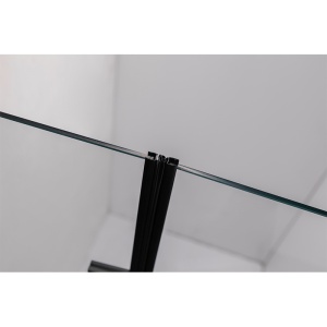 Usi pentru dus cu rame negre si sticla securizata 6mm SH01 B 90 cm - Img 12
