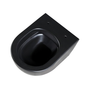 Vas de WC suspendat Peak Black Matt, rimless cu capac softclose - Img 7