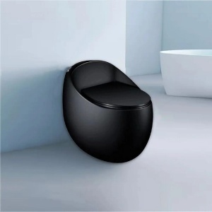 Vas WC Santa Rimless, rezervor incorporat, Negru mat, Power Colour, montaj podea, capac cu soft-close, Royalty Line - Img 2