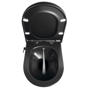 Vas WC suspendat cu funcție bidet Rimless negru mat - Img 3