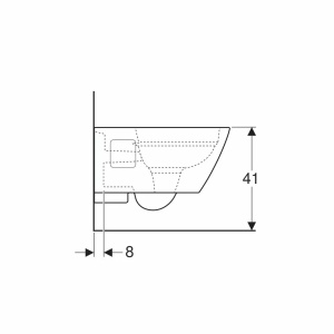 Vas WC suspendat Geberit Selnova Square Rimfree cu spalare verticala - Img 6