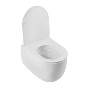 Vas WC suspendat Lake Tornado White, rimless cu capac softclose - Img 5