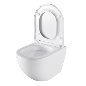 Vas WC suspendat Nero White cu sistem tornado, rimless si capac cu softclose - Img 7
