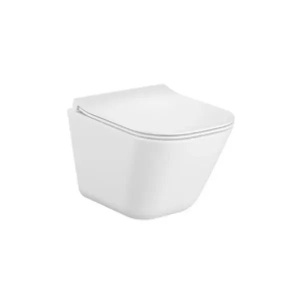 Vas WC suspendat Roca The Gap Square Rimless 48 x 35 cm alb lucios