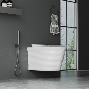 Vas wc suspendat Skal Tornado alb cu model si capac soft close - Img 6