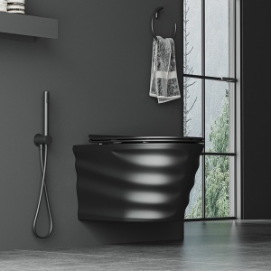 Vas wc suspendat Skal Tornado negru mat cu model si capac soft close - Img 8