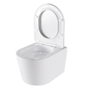 Vas wc suspendat Tornado Elite White 03, rimless cu capac din duroplast cu softclose - Img 5