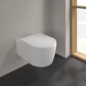 Vas WC suspendat Villeroy & Boch Avento DirectFlush rimless cu capac soft close alb alpin CeramicPlus - Img 2