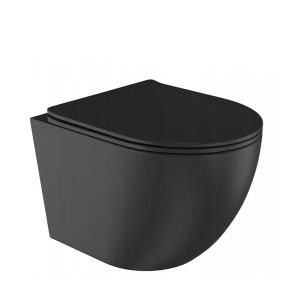 Vas wc Vila rimless tonrado negru mat cu capac softclose inclus - Img 2