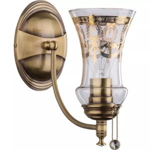 Aplica Kutek Nico Glass shade Auriu periat