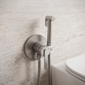 Baterie bideu cu dus Rea Ontario Brush Nickel - Img 4