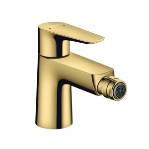 Baterie bideu Hansgrohe Talis E cu ventil Pop-Up auriu lucios - Img 1