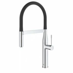 Baterie bucatarie cu pipa flexibila Grohe Essence negru - crom - Img 3