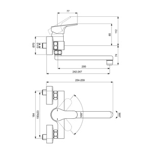Baterie bucatarie Ideal Standard Cerabase cu pipa rotativa crom lucios - Img 2