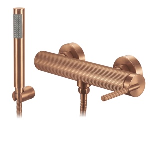 Baterie de dus Rea Argon cupru periat cu set de dus inclus