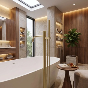 Baterie de podea Rea Venti Brush Gold - Img 4