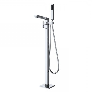 Baterie De Sine Statatoare PRO CUBIC, Monatj pe Pardoseala Finisaj Crom , Design Minimalist - Img 1