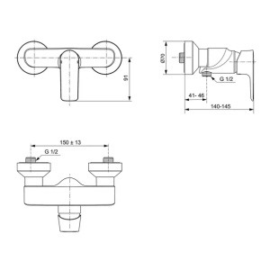Baterie dus Ideal Standard Connect Air monocomanda argintiu Silver Storm - Img 4