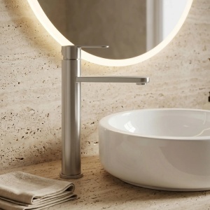 Baterie inalta pentru lavoar Rea Arcos Brush Nickel - Img 3