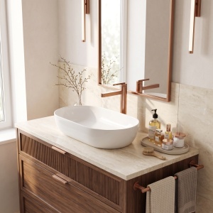 Baterie inalta pentru lavoar Rea Grace brush copper - Img 4