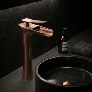 Baterie inalta pentru lavoar Rea Laguna Brush Copper High - Img 8