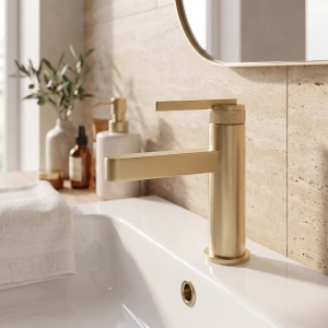 Baterie joasa pentru lavoar Rea Grace Brush Gold - Img 8