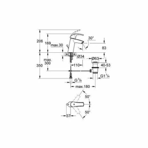 Baterie lavoar Grohe Eurosmart New M crom lucios - Img 3