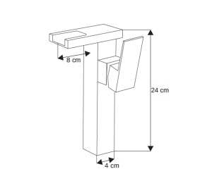 Baterie Lavoar PRO Hugo, Montaj Pe Blat, Capat Fix, Inaltime 24 Cm, Finisaj Crom - Img 4