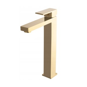 Baterie lavoar PRO QUADRO 3043H-A, Montaj pe blat, inaltime 28 cm, finisaj Auriu - Img 1